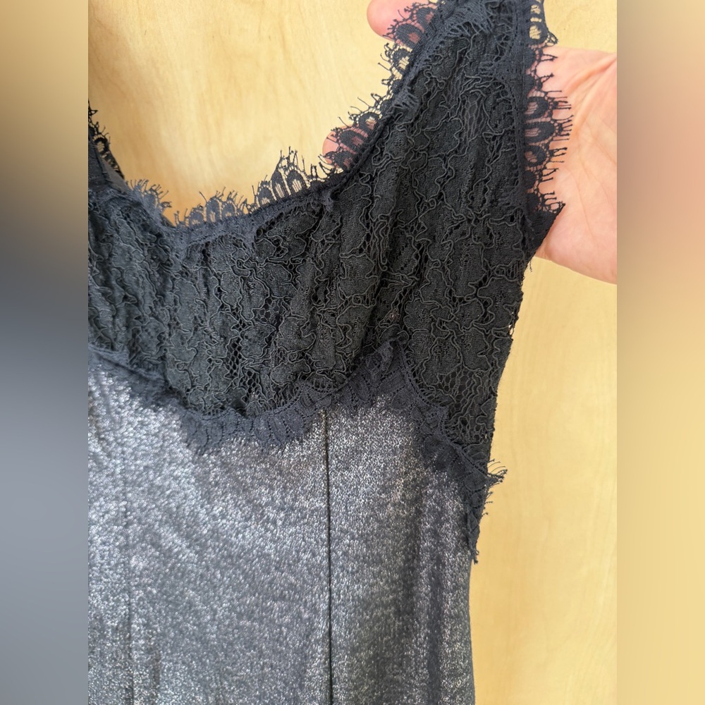 Diane Von Furstenberg Olivette Dress in Silver/Black - Picture 9 of 13
